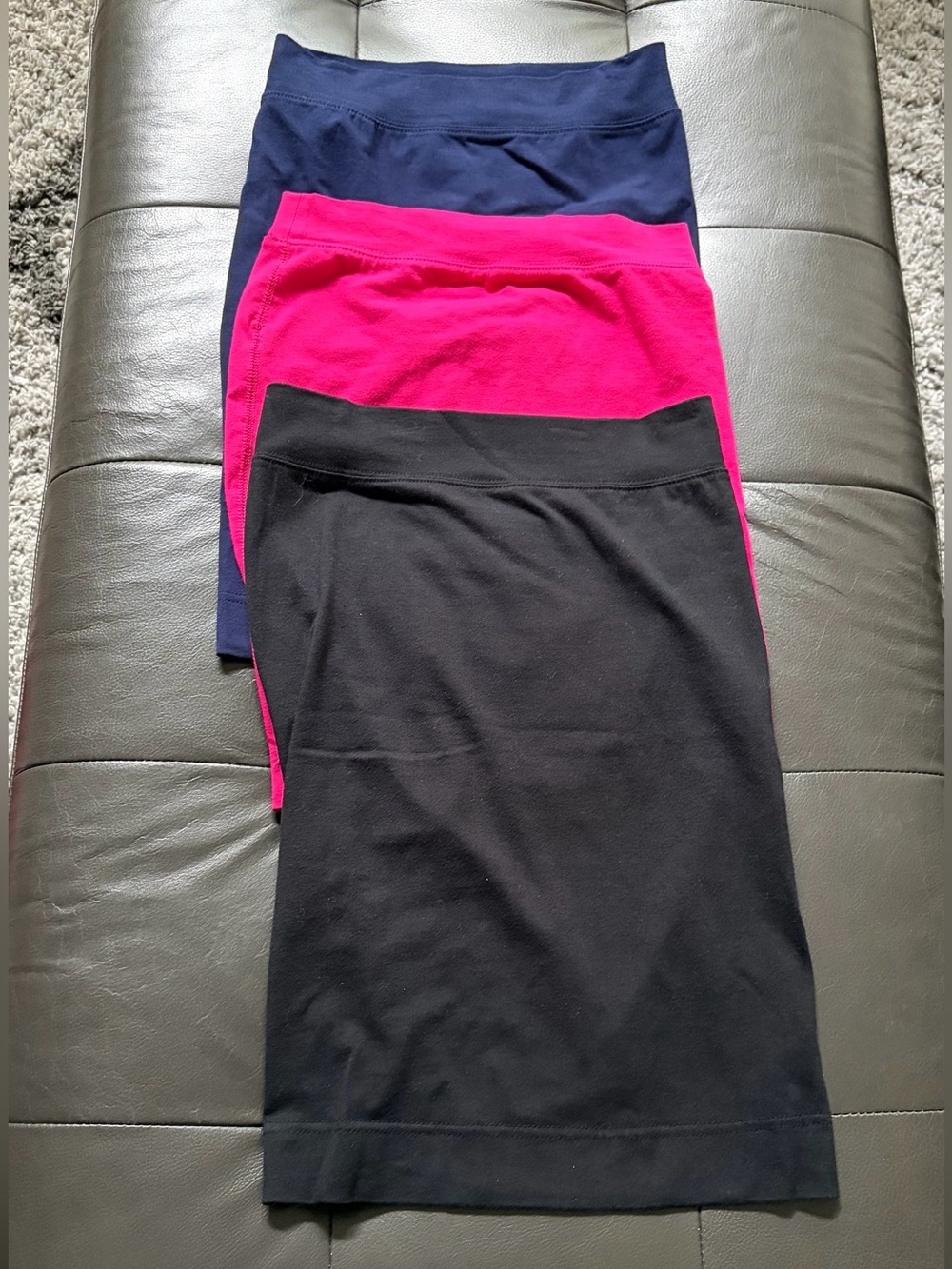 Kidpik 3 skirts for girls size S 7/8 navy/black/pink